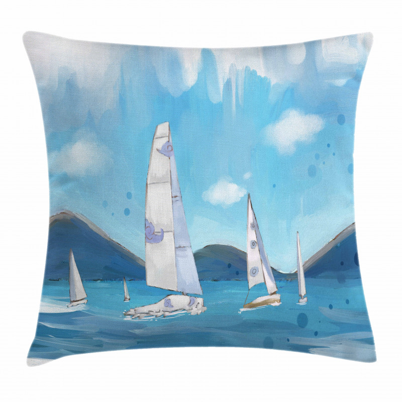 Sailing Landscape Pillow Cover