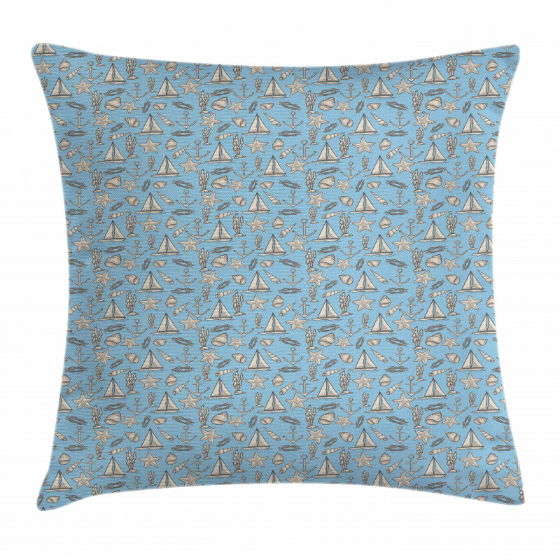 Starfish and Seaweed Pillow Cover