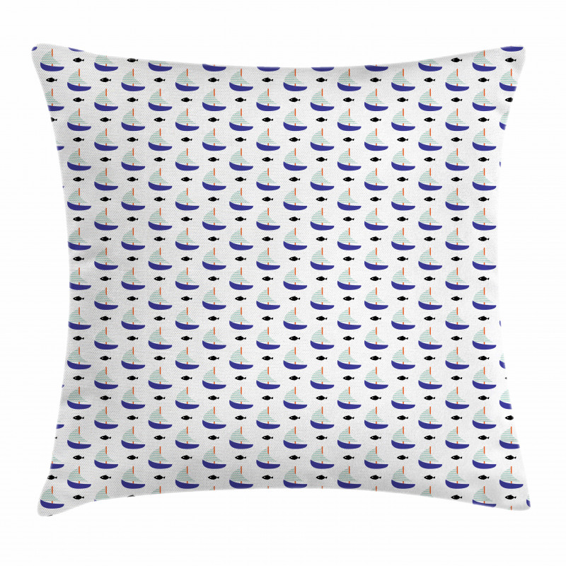 Minimalist Boat Design Pillow Cover