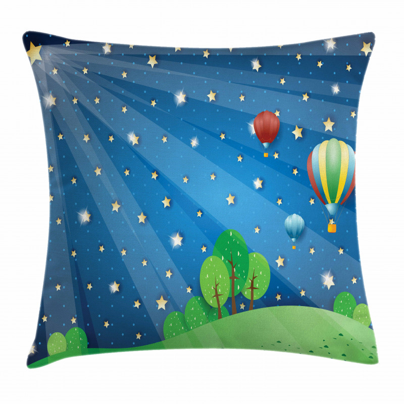 Cartoon Balloons Stars Pillow Cover