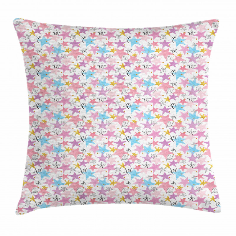 Watercolor Dots Stripes Pillow Cover