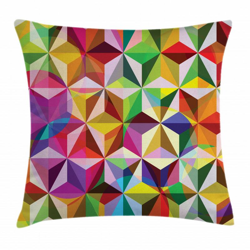 Sixties Rainbow Cubes Pillow Cover