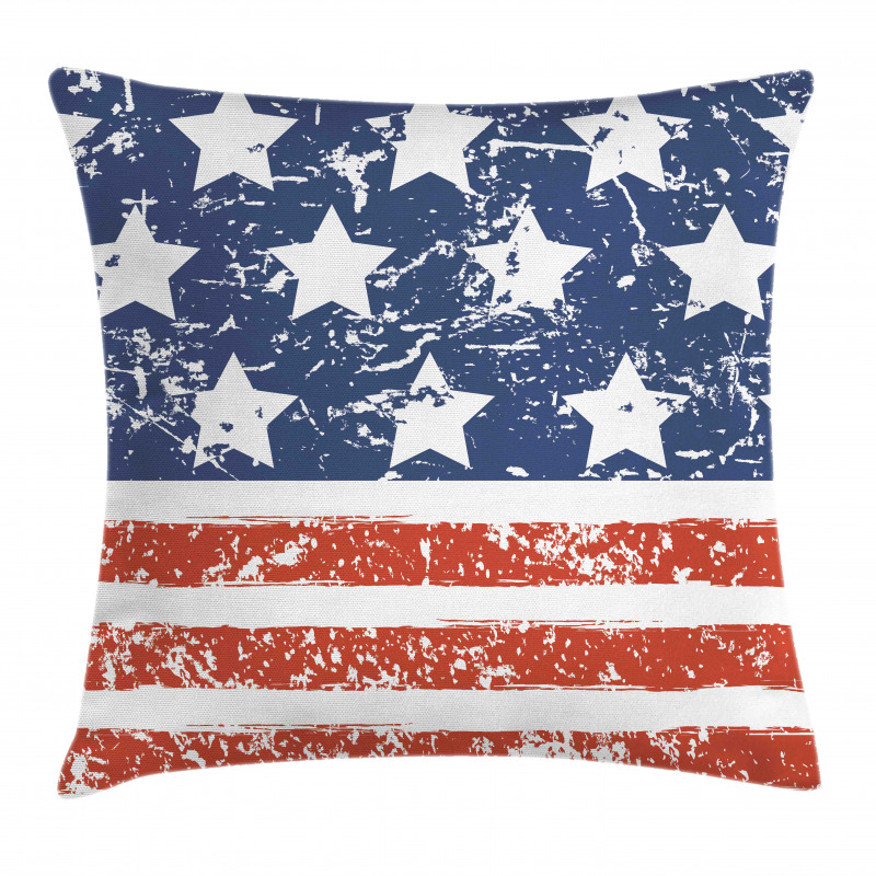 Flag with Grunge Effect Pillow Cover