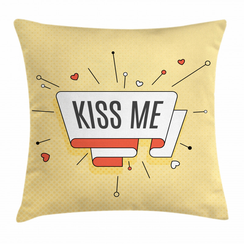 Retro Love Message Pillow Cover