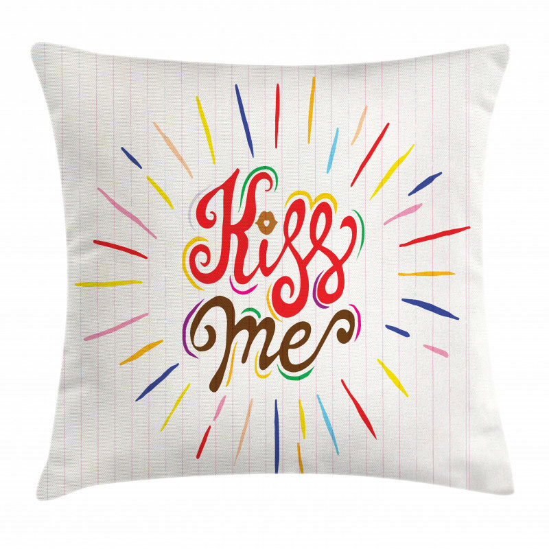 Vintage Words Stripes Pillow Cover