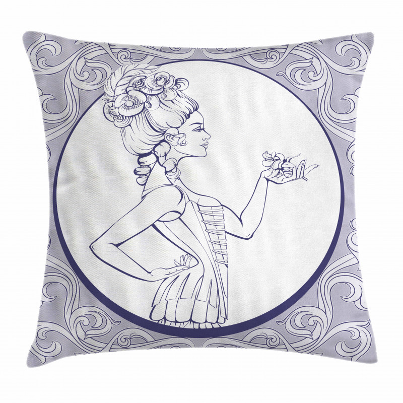 Rococo Style Pillow Cover