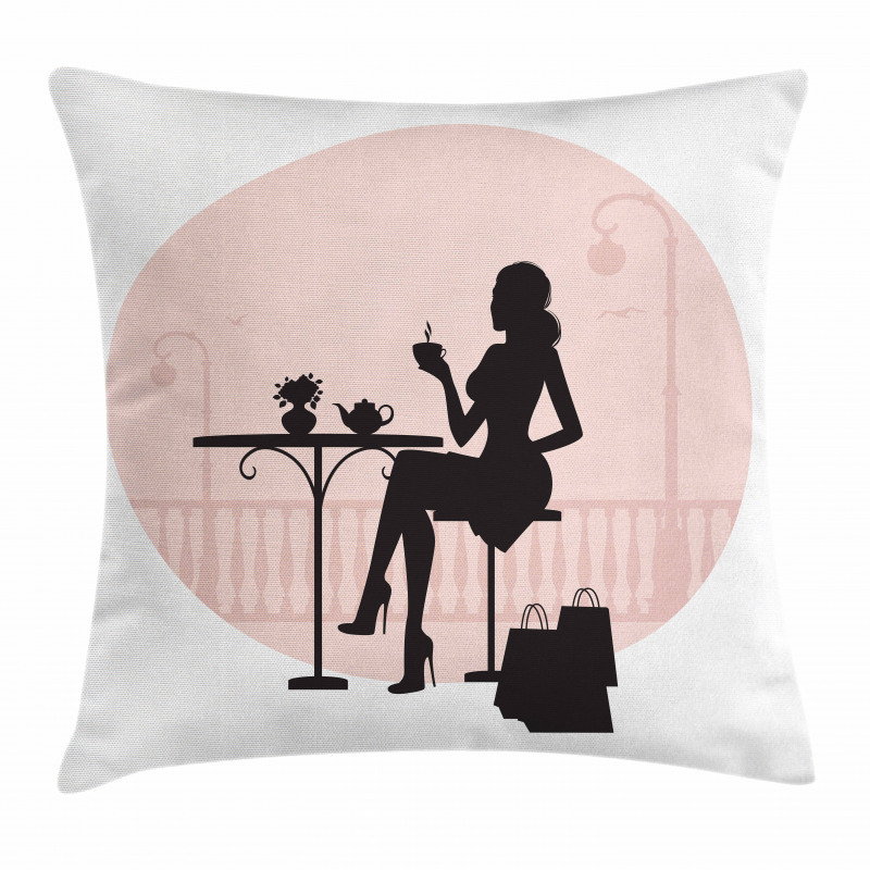 Silhouette Girl Pillow Cover