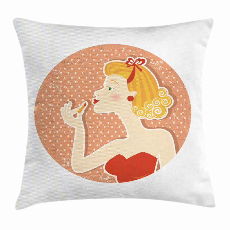 Pin up Female Pillow Cover