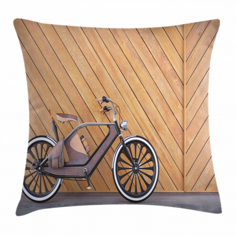 Vintage Bicycle Wall Pillow Cover