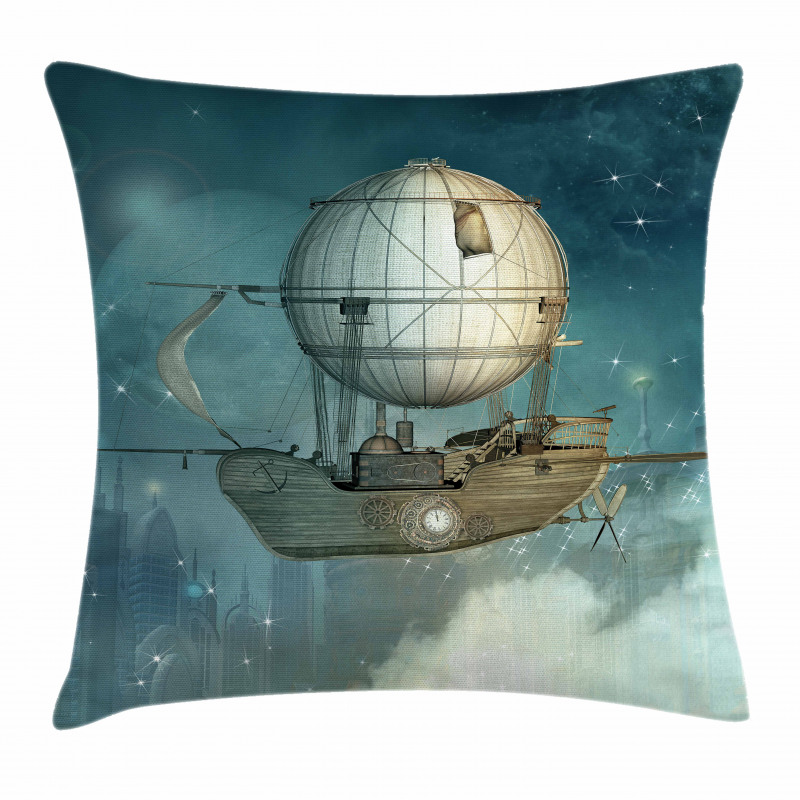 Futuristic Airship Pillow Cover