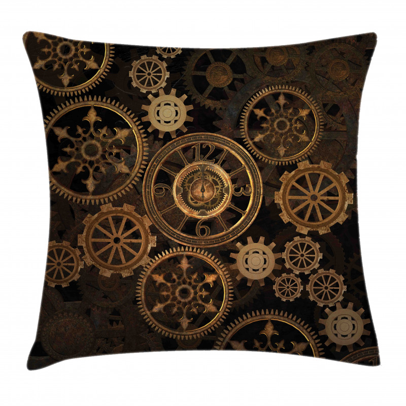 Dark Shade Wheels Pillow Cover