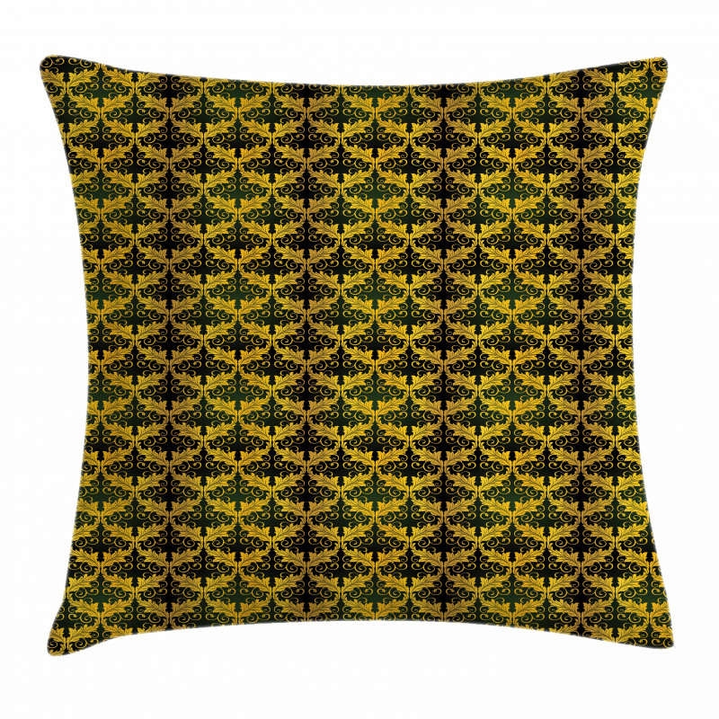 Wave Shape Leaves Pillow Cover