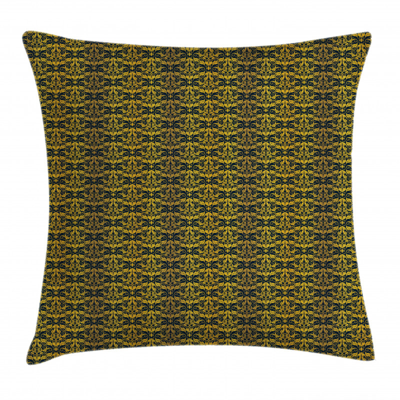 Wavy Floral Leaf Pillow Cover