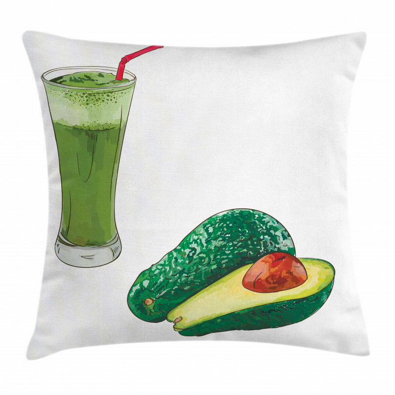 Diet Avocado Juice Pillow Cover