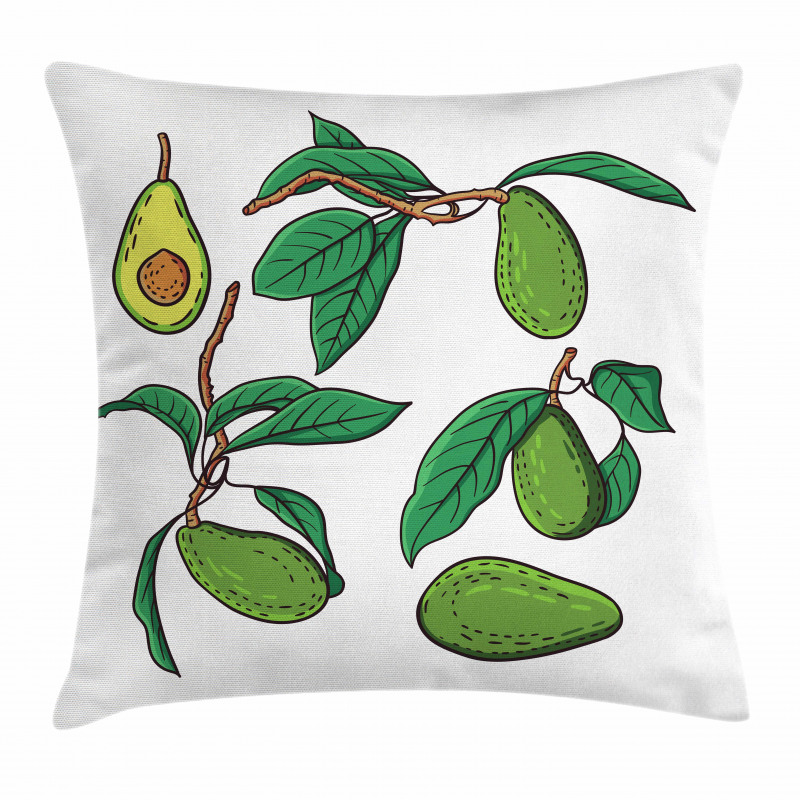 Exotic Fruits on Branch Pillow Cover
