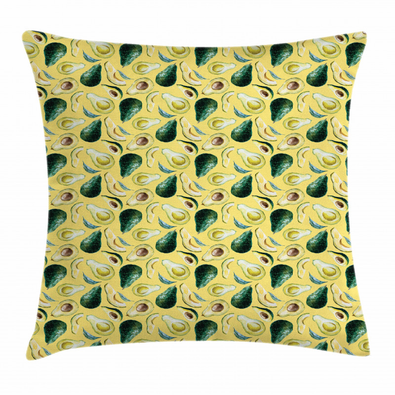 Watercolor Summer Food Pillow Cover