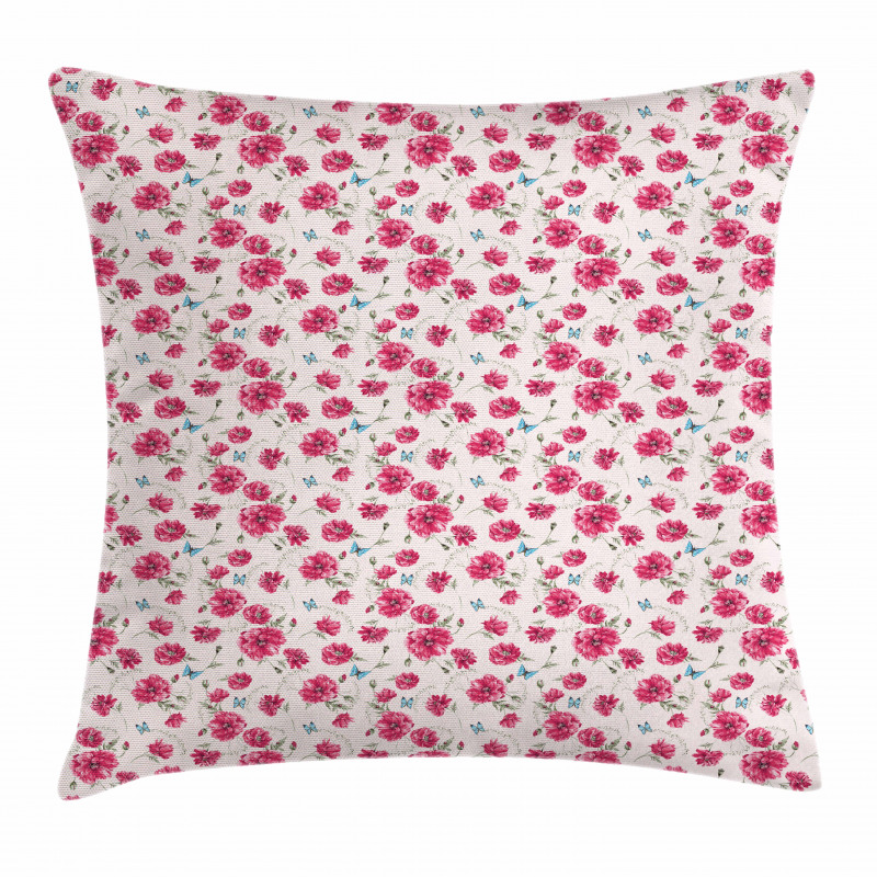 Summer Poppies Pillow Cover