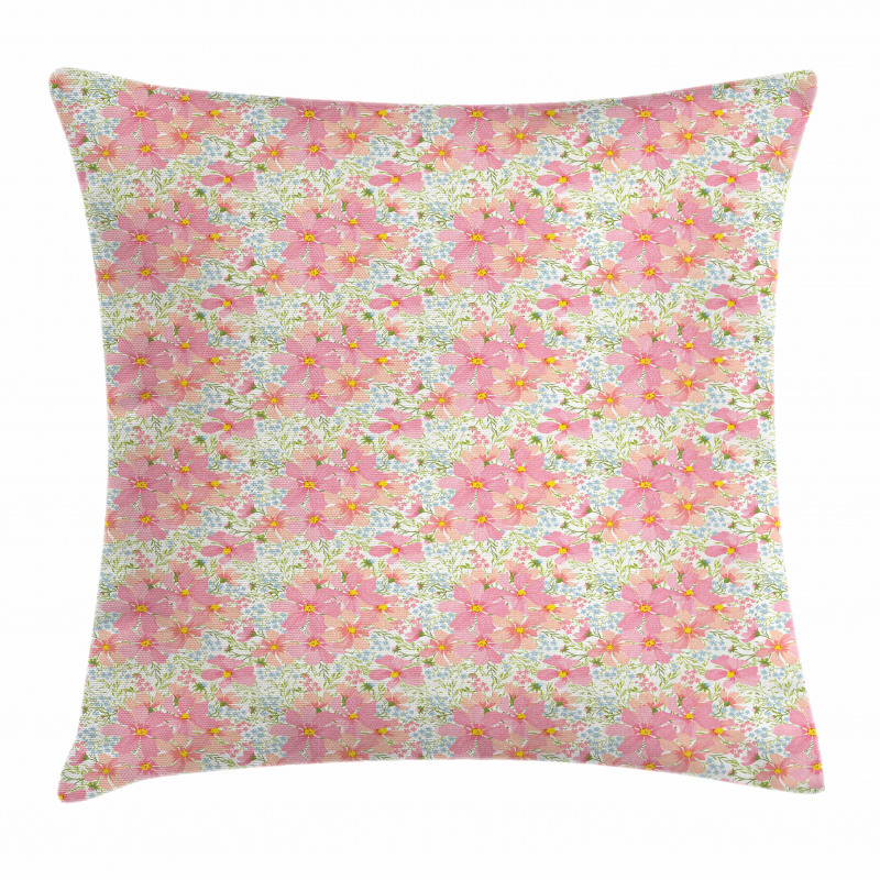 Flowers and Herbs Pillow Cover