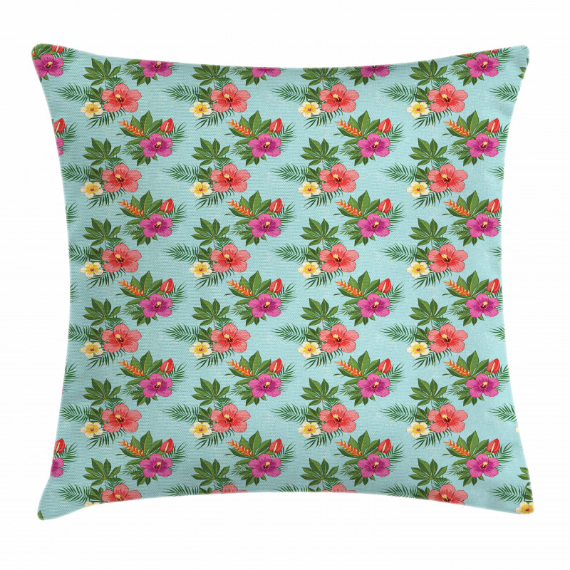 Blooming Hibiscuses Pillow Cover