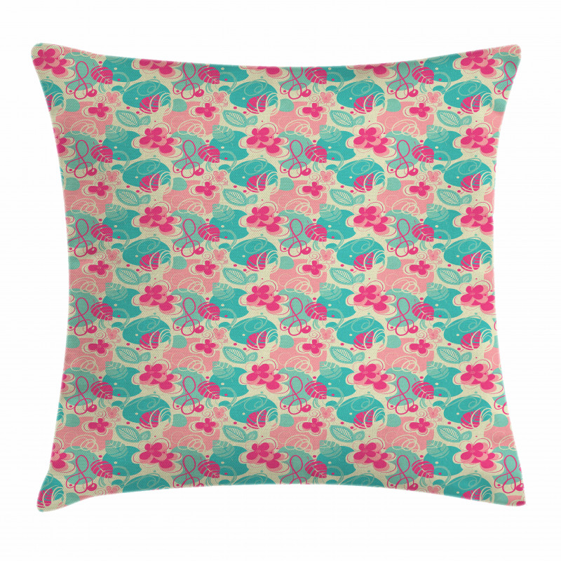 Doodle Foliage Leaves Pillow Cover