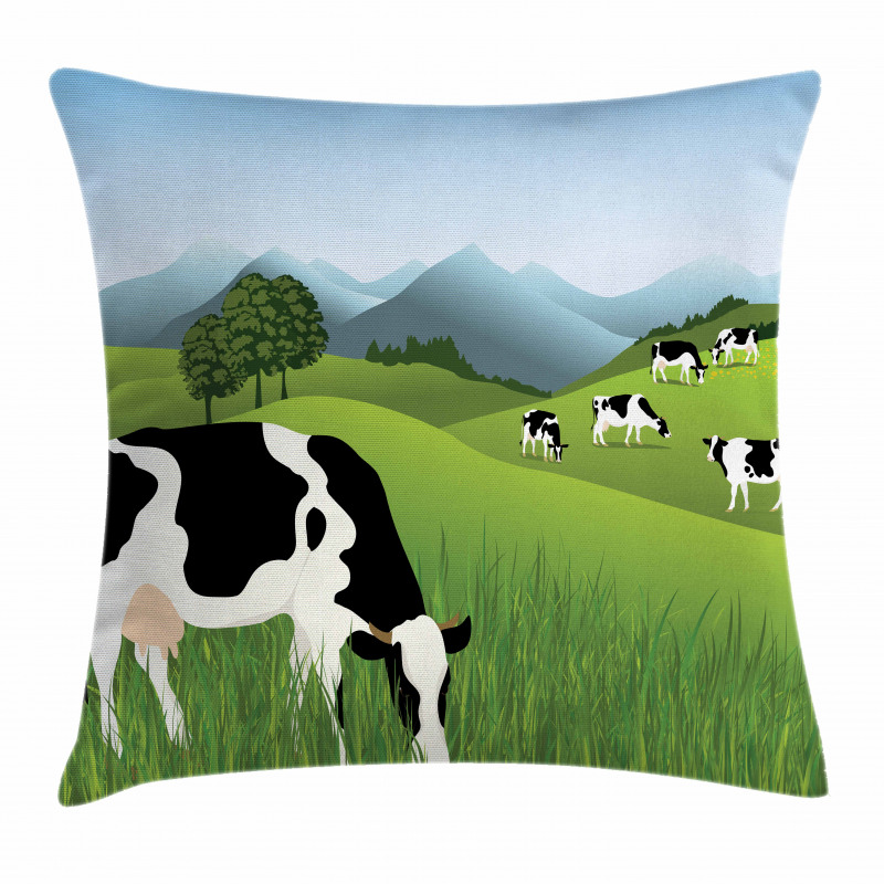 Agriculture Landscape Pillow Cover