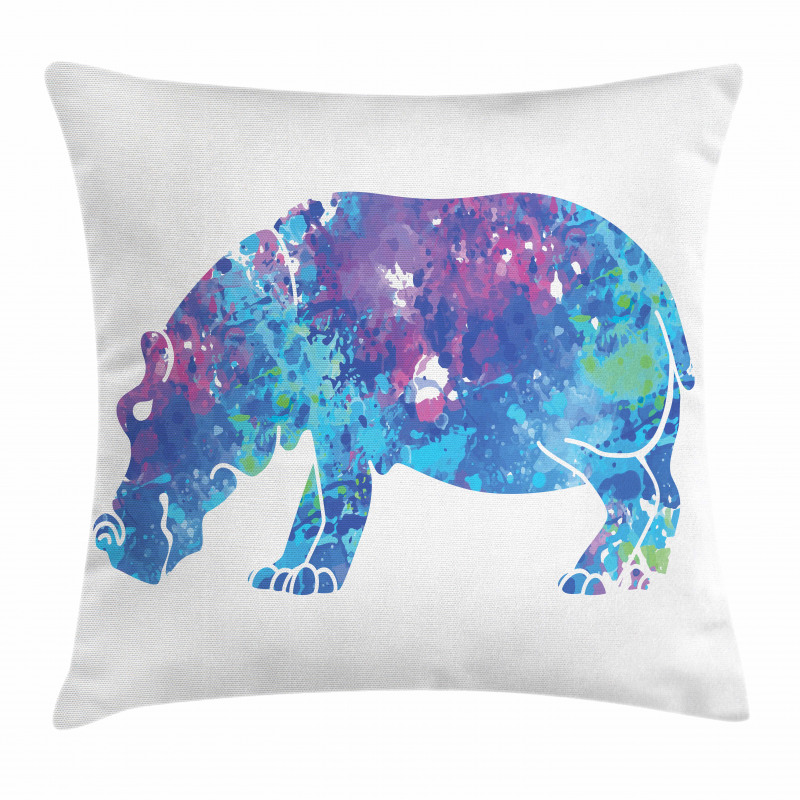 Colorful Silhouette Form Pillow Cover