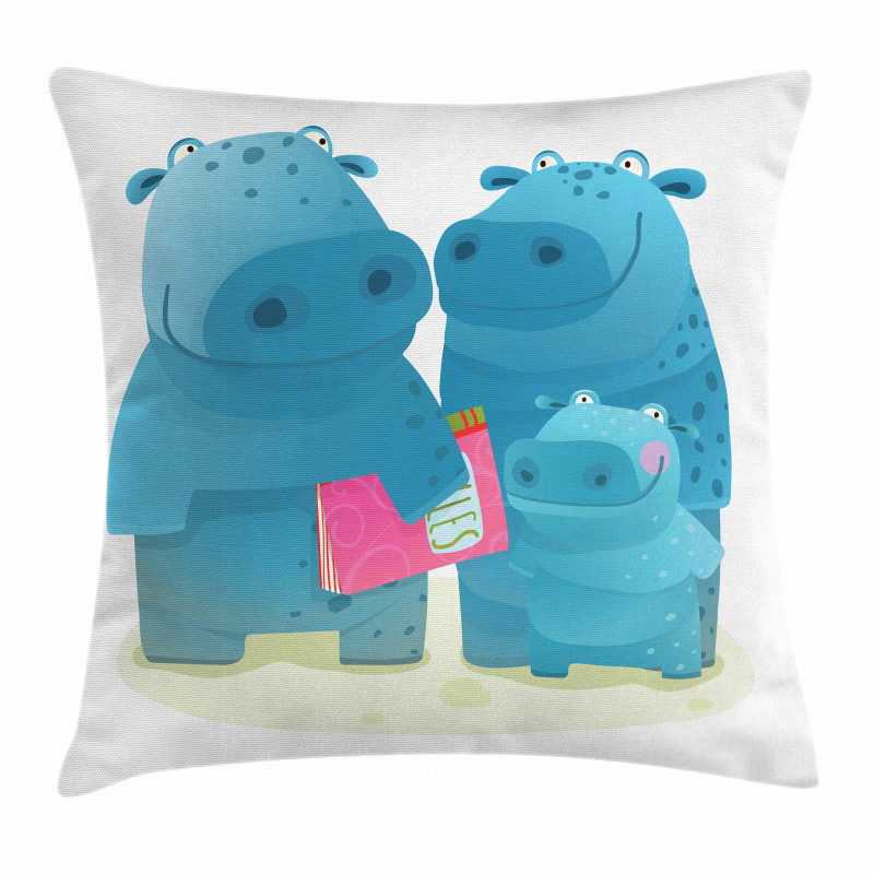 Graphic Happy Family Pillow Cover