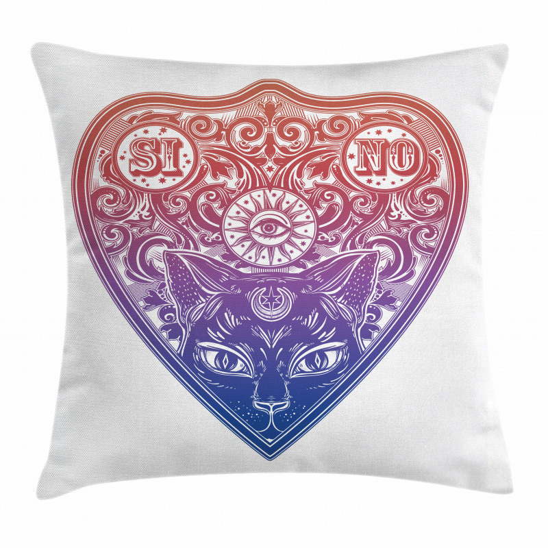 Black Cat and Sun Pillow Cover