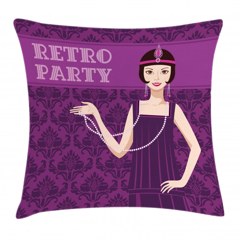 Flapper with Pearl Pillow Cover