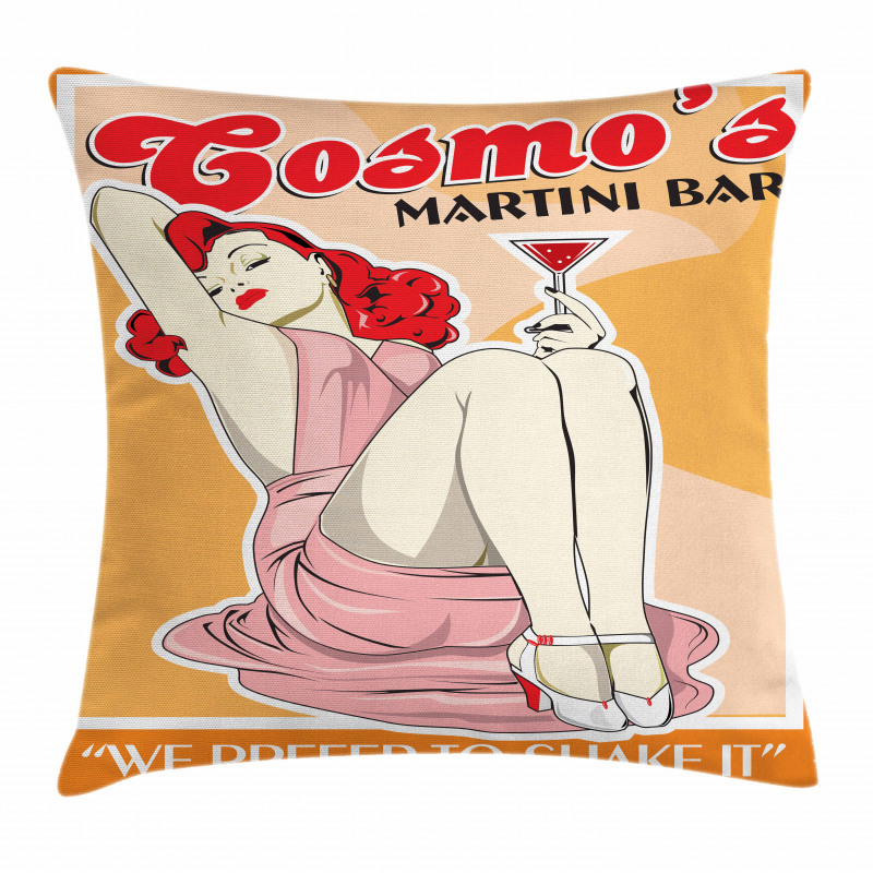 Martini Cocktail Pillow Cover