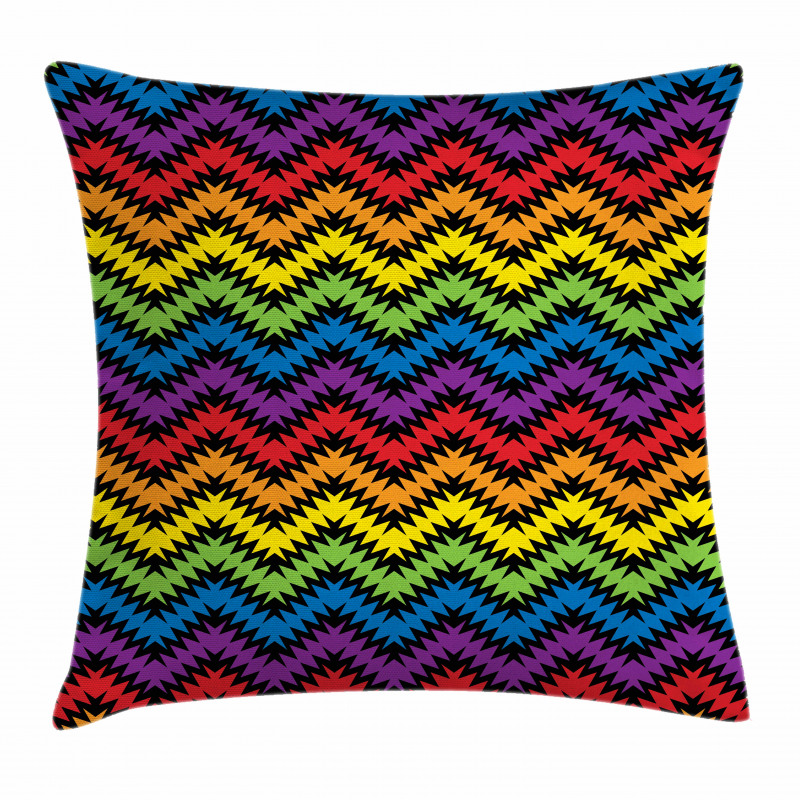 Jagged Zigzag Pattern Pillow Cover