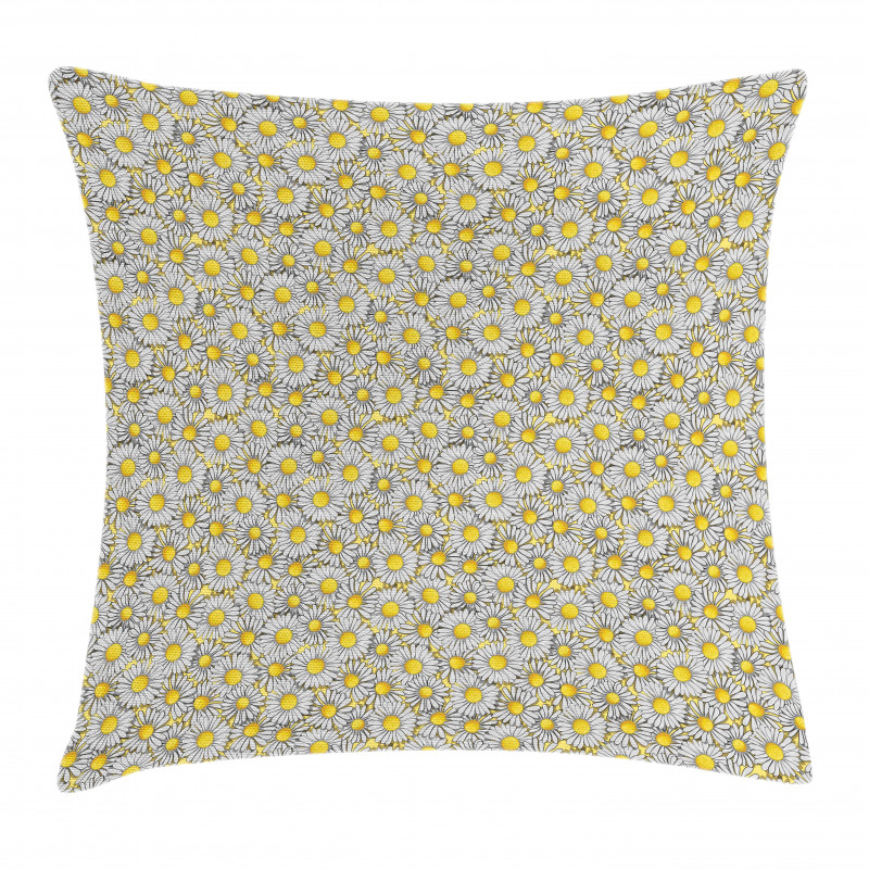 Overlapped Petals Print Pillow Cover