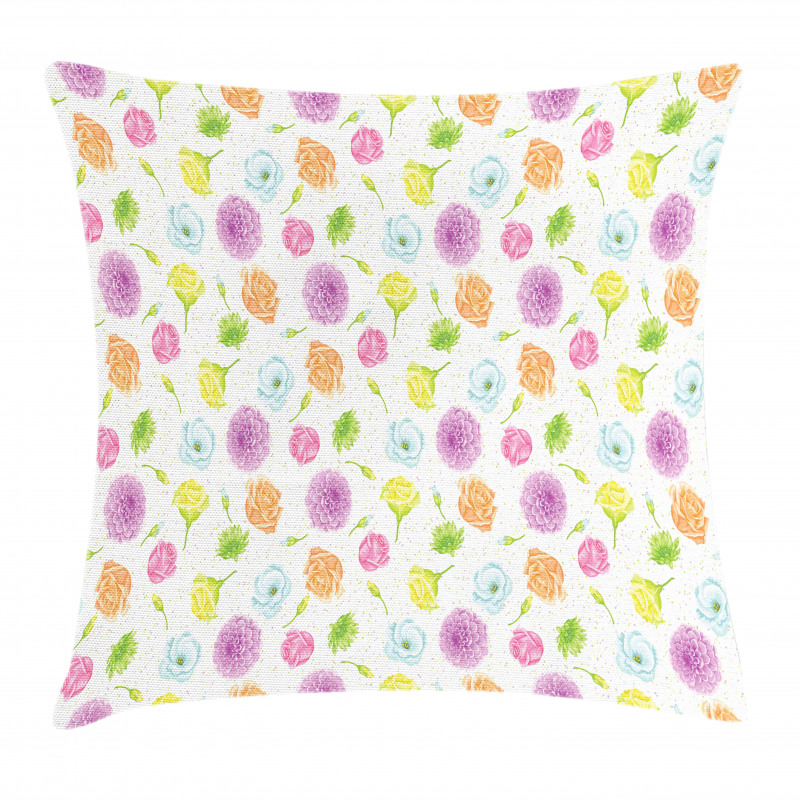 Delicate Flowers Sketch Pillow Cover