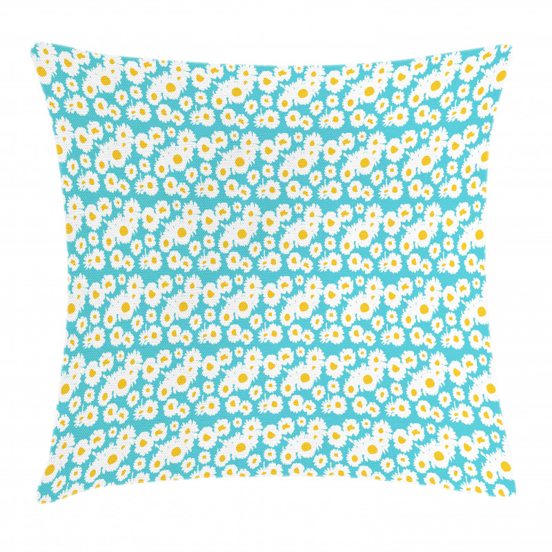 Deformed Shape Daisies Pillow Cover