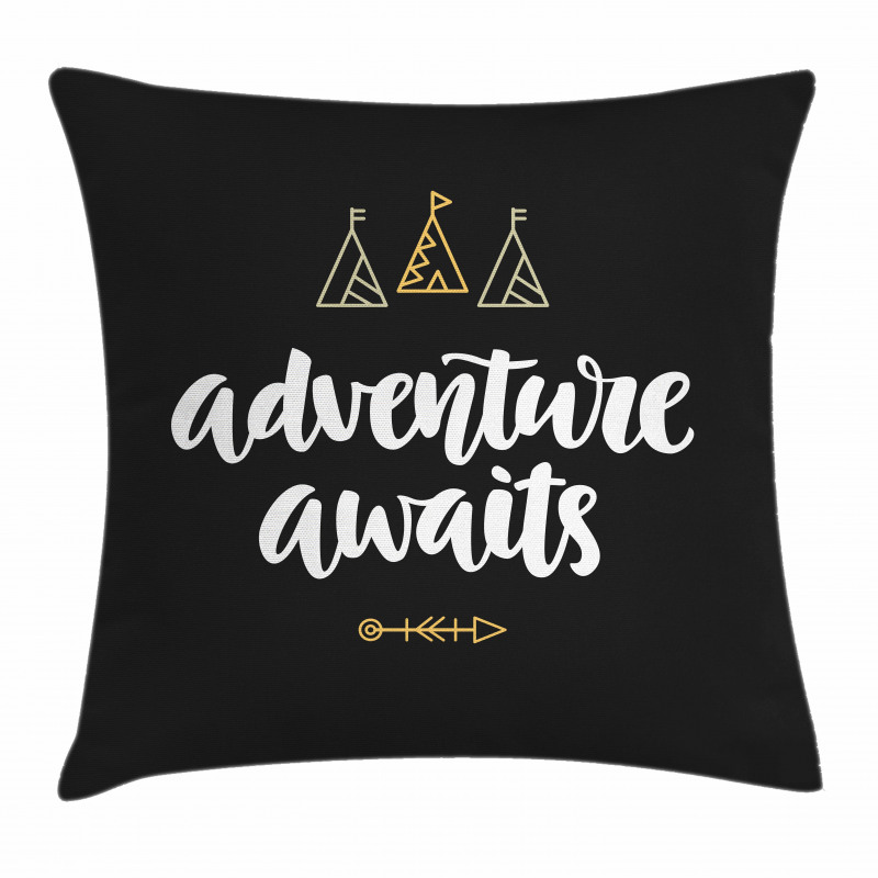 Adventure Awaits Tents Pillow Cover