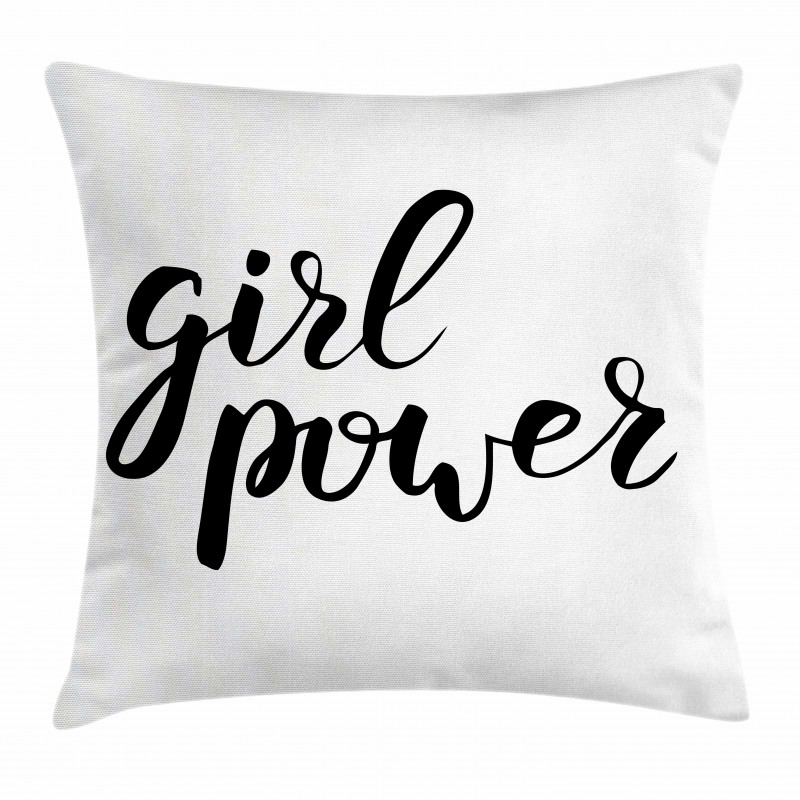 Girl Power Feminist Text Pillow Cover