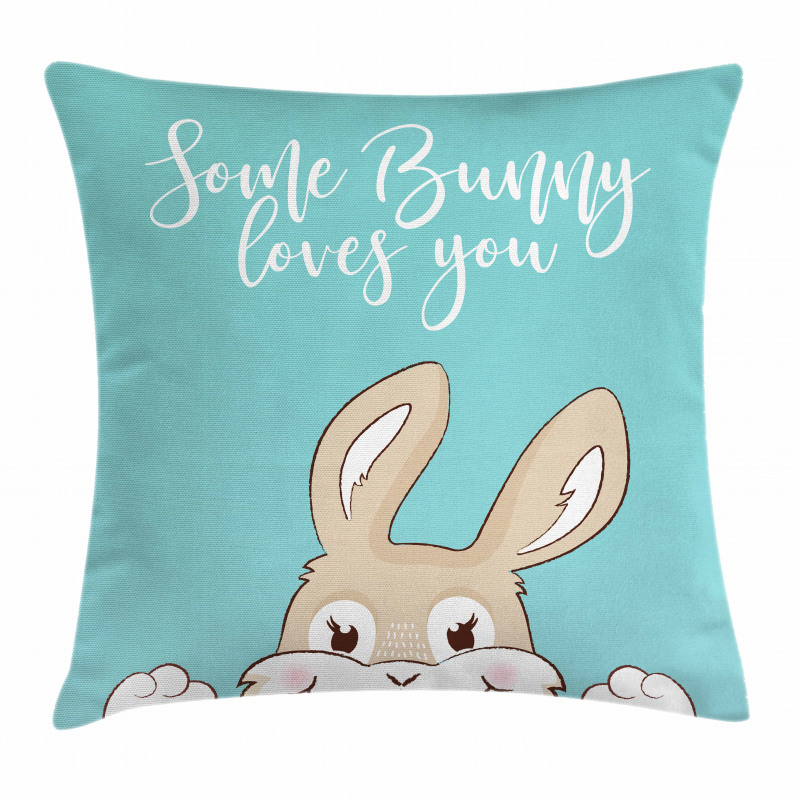 Some Bunny Loves You Pillow Cover