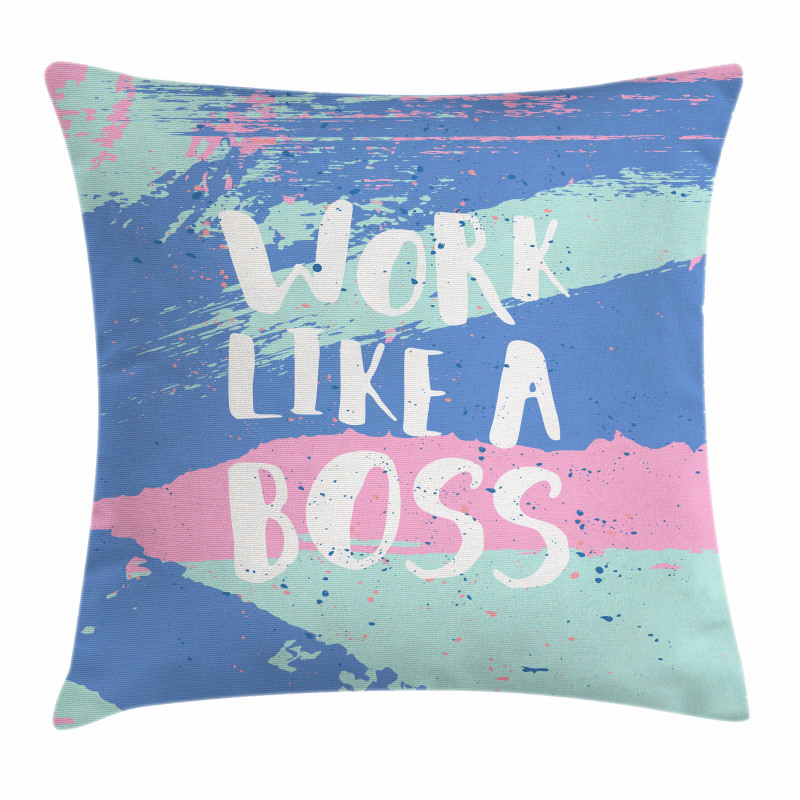 Work Like a Boss Pastel Pillow Cover