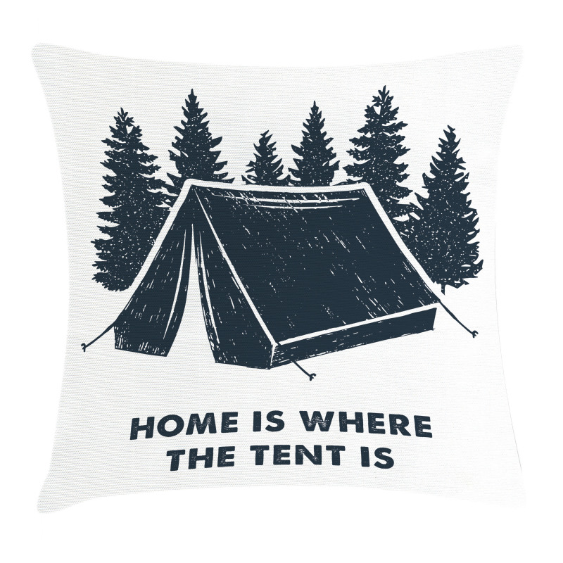 Home is Where the Tent is Pillow Cover