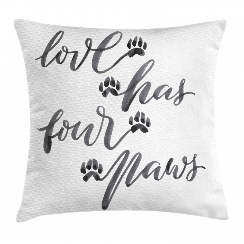 Brush Text Animal Lover Pillow Cover