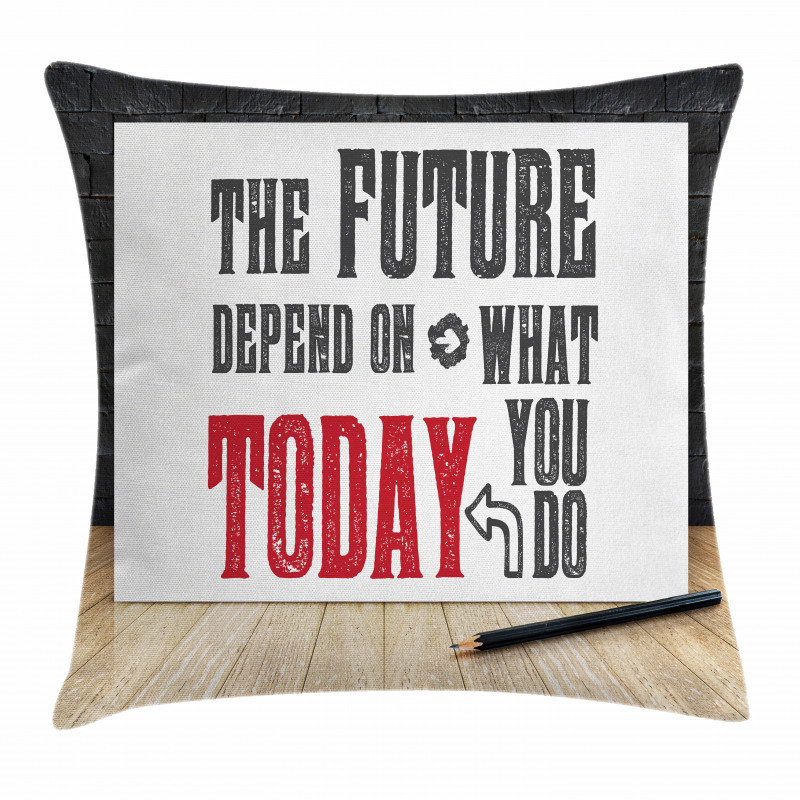 Wise Words Grungy Style Pillow Cover