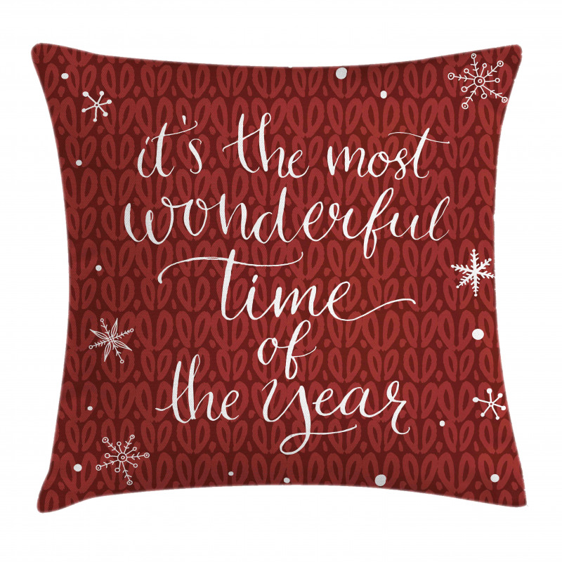 Christmas and Snowflakes Pillow Cover