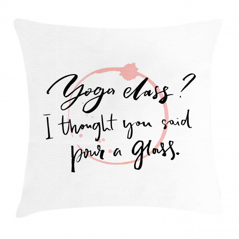 Yoga Class Wine Glass Pillow Cover