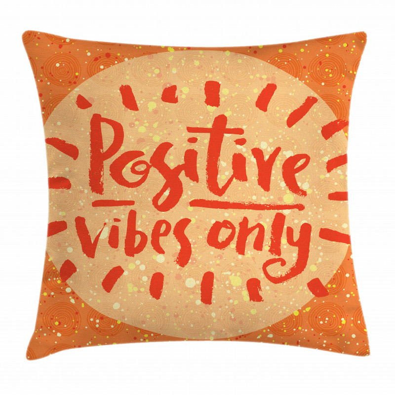 Positive Vibes Doodle Pillow Cover