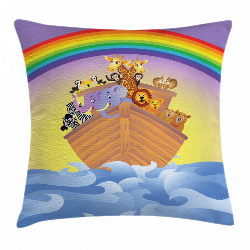 Animals Rainbow Ancient Pillow Cover