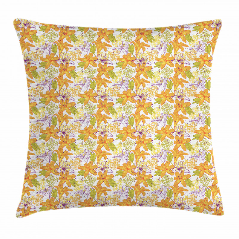 Lively Flowers Artwork Pillow Cover