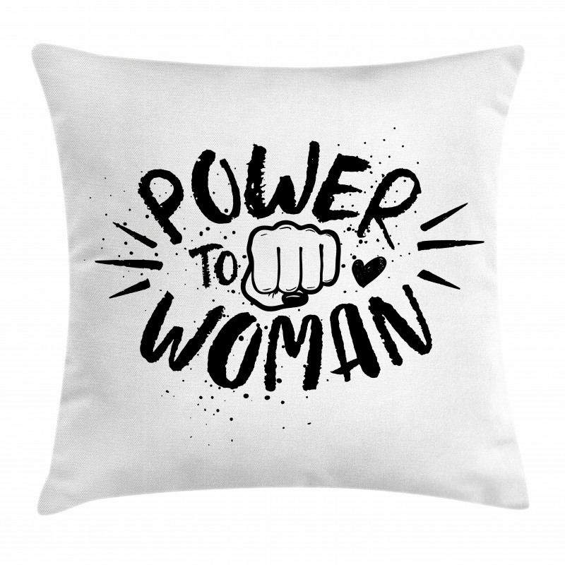 Power Woman Fist Shape Pillow Cover