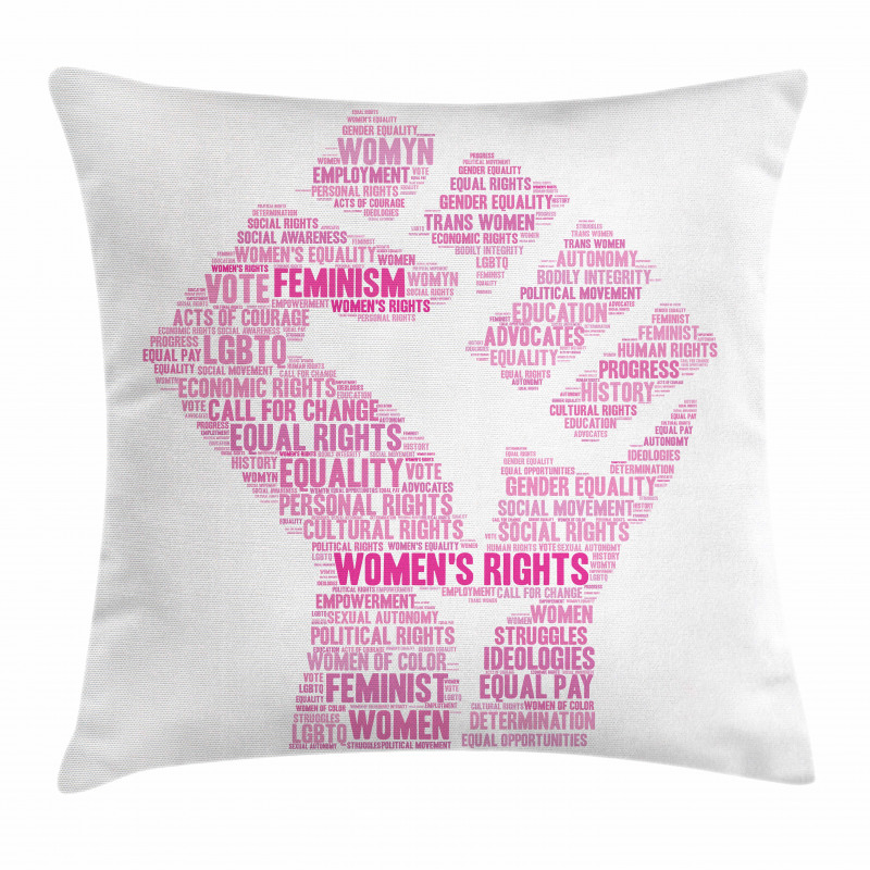 Lgbt Female Fist Print Pillow Cover