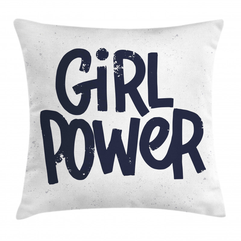 Girl Power Inscription Pillow Cover