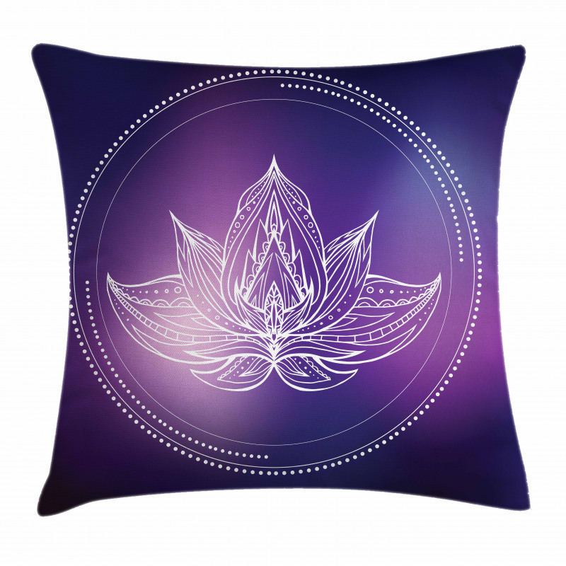 Lotus Flower Space Pillow Cover